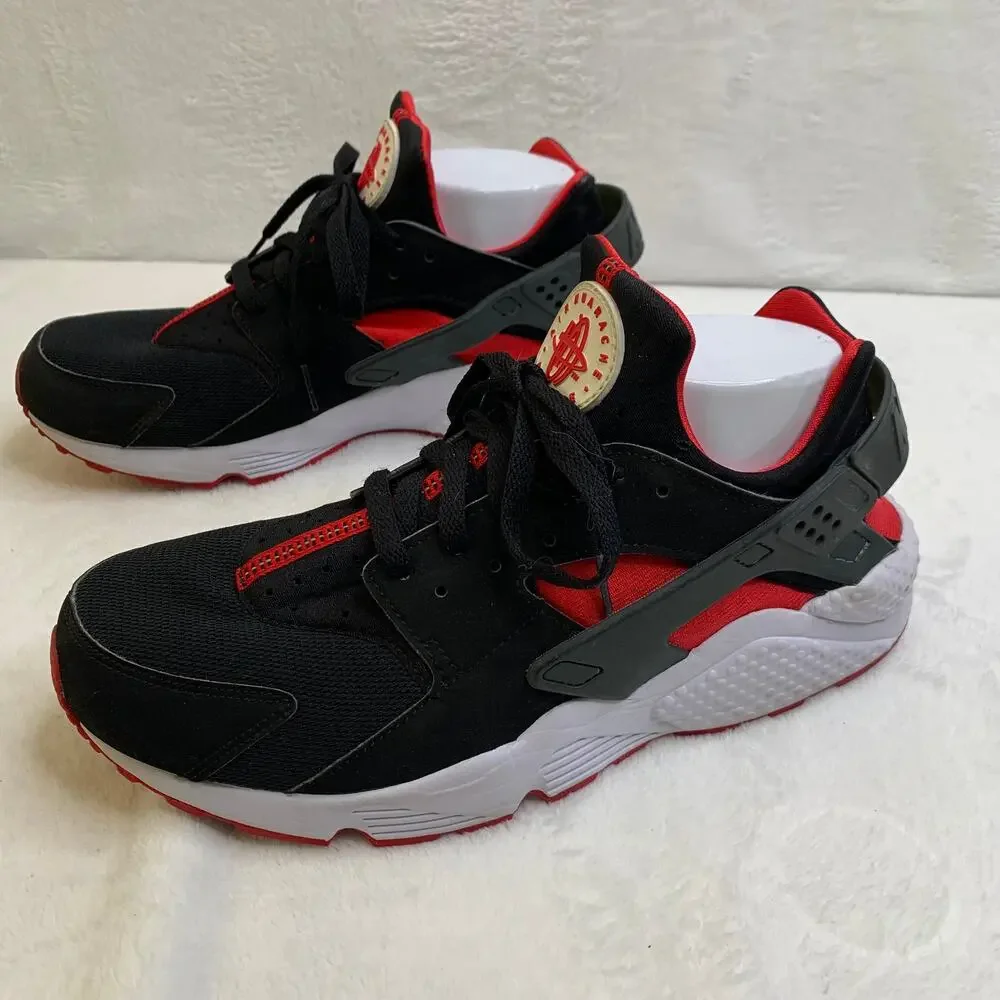 Nike Air Huarache Bred 2015 Size 10 Mens Authentic Trainer Runner Low Black Red